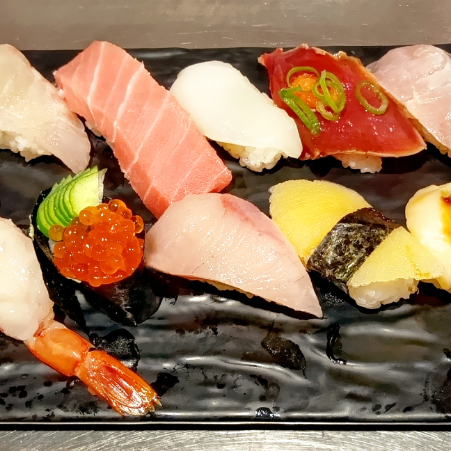 阪神梅田本店 地下2階 阪神バル横丁 グルメゾーン「髭寿司」おまかせセット